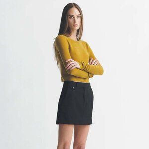 MARIA MCMANUS SLASH MINI SKIRT BLACK